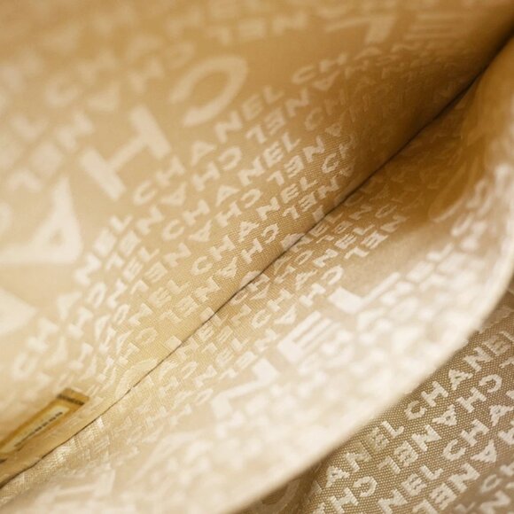 CHANEL CC Logo Chocolate Bar 2Way Hand Bag Leather Beige GHW Italy 11KB487 - Picture 14 of 14